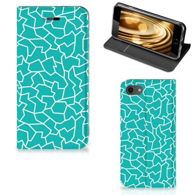iPhone 7 | 8 | SE (2020) | SE (2022) | Bookcase | Cracks Blue