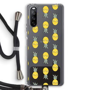 Ananas: Sony Sony Xperia 10 III Transparant Hoesje met koord