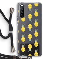 Ananas: Sony Sony Xperia 10 III Transparant Hoesje met koord