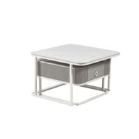 Hoofdtafel Home ESPRIT Wit 70 x 70 x 45 cm
