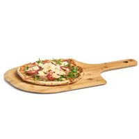 1x Houten pizza snijplanken/borden met handvat 53 cm