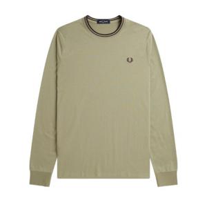 Fred Perry - Twin Tipped Long Sleeve Shirt - Warm Grey