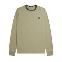 Fred Perry - Twin Tipped Long Sleeve Shirt - Warm Grey - thumbnail