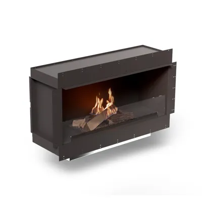 Forma 1200 Enkelzijdig - Ingebouwde Bio-ethanolhaard met FLA4 990 Logs-brander