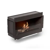 Forma 1200 Enkelzijdig - Ingebouwde Bio-ethanolhaard met FLA4 990 Logs-brander