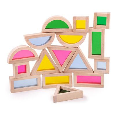 Bigjigs houten sensory en geluid blokken