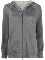 Brunello Cucinelli hoodie à fermeture zippée - Gris - thumbnail