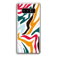 Colored Zebra: Samsung Galaxy Note 8 Transparant Hoesje