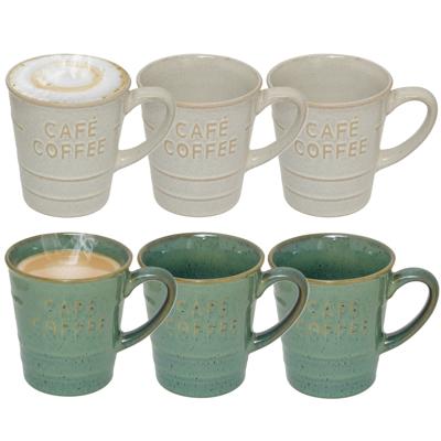 Secret de gourmet Koffiemokken - 6x stuks - 200 ml - kleuren gemixt Secret de gourmet Koffiemokken - 6x stuks - 200 ml - kleuren gemixt