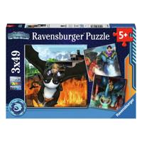 Ravensburger Dragons the nine realms legpuzzel, 3x49st.