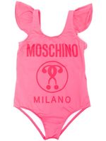 Moschino Kids maillot de bain à logo imprimé - Rose