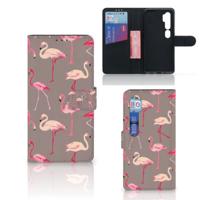 Xiaomi Mi Note 10 Pro | Telefoonhoesje | Met pasjeshouder | Flamingo