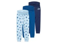 lupilu 3 baby joggingbroeken (86/92, Marineblauw/blauw/lichtblauw)