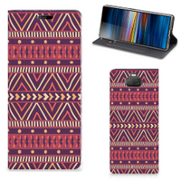 Sony Xperia 10 Hoesje met Magneet Aztec Paars