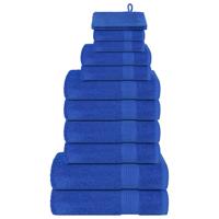 12-delige Handdoekenset 360 g/m 100% katoen blauw