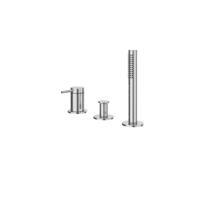 Badrandcombinatie IVY Bond 3-gats Mengkraan Met Uittrekbare Handdouche Zonder Uitloop Chroom IVY