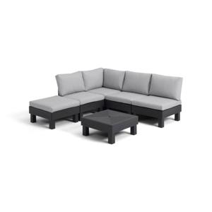 Keter Elements Loungebank + Balkonset - 5 a 6 personen - Grafiet