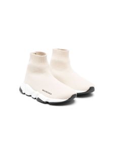 Balenciaga Kids baskets en maille Speed LT - Tons neutres