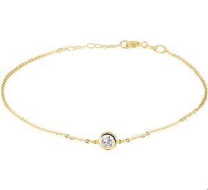 TFT Armband Goud Zirkonia 0,5 mm 16 + 2 cm