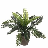 Kunstplant Cycaspalm - groen - 33 cm - in pot - nepplant - kamerplant - thumbnail