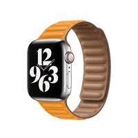 Apple origineel Leather Link Apple Watch S/M 38mm / 40mm / 41mm California Poppy - MY9D2ZM/A - thumbnail