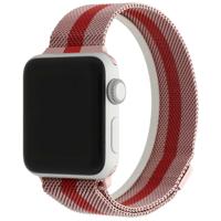 Apple Watch Milanese Band - Rose Rood Gestreept - 44, 45, 46 & 49mm Apple Watch Milanese Band - Rose Rood Gestreept - 44, 45, 46 & 49mm
