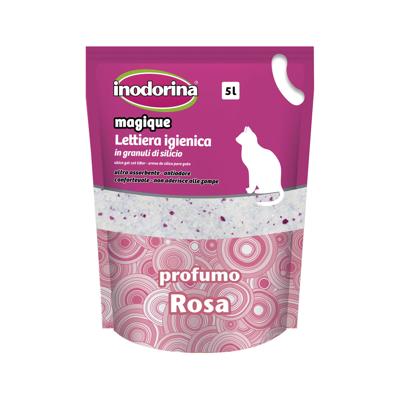 Kattenbakvulling Inodorina MAGIQUE ROSE Rozen 5 L