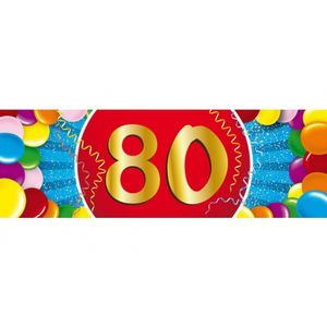 80 jaar leeftijd sticker verjaardag versiering   -