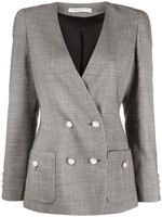 Alessandra Rich blazer en laine à boutonnière croisée - Gris - thumbnail