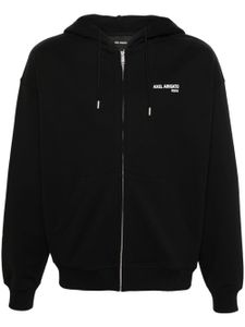 Axel Arigato hoodie zippé à logo imprimé - Noir