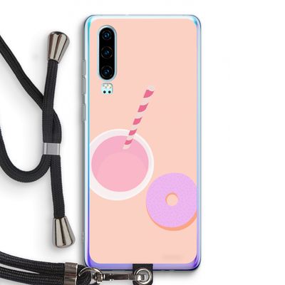 Donut: Huawei P30 Transparant Hoesje met koord