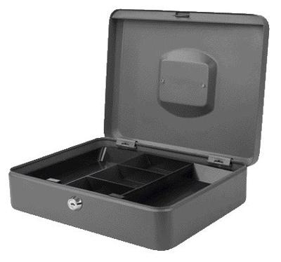 Geldkist pavo 300x240x90mm grijs