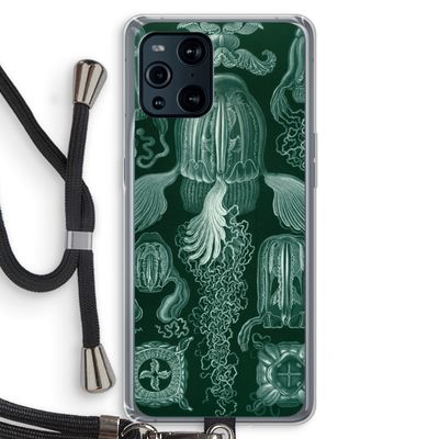 Haeckel Cubomedusae: Oppo Find X3 Transparant Hoesje met koord