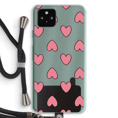 Ondersteboven verliefd: Pixel 5a 5G Transparant Hoesje met koord