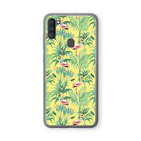 Flamingo party: Samsung Galaxy A11 Transparant Hoesje