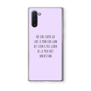 Gek: Samsung Galaxy Note 10 Transparant Hoesje