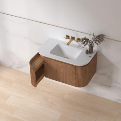 Badmeubelset Sanilux Eleganza 80 cm Keramiek Zonder Kraangat Acacia