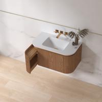 Badmeubelset Sanilux Eleganza 80 cm Keramiek Zonder Kraangat Acacia