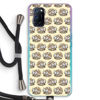 Slapende poes: Oppo A92 Transparant Hoesje met koord