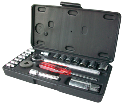 CON:P Set Dopsleutels 1/4 + 3/8 20Dlg - B20795