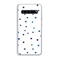Blauwe stippen: Samsung Galaxy S10 5G Transparant Hoesje