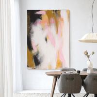 Urban Cotton Wandkleed 'Abstract Moods' 80 x 110cm in Frame - black