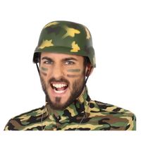 Soldaten verkleed helm camouflage voor volwassenen - thumbnail