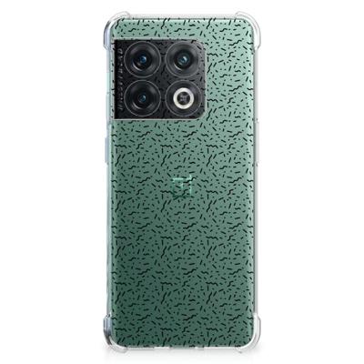 OnePlus 10 Pro Doorzichtige Silicone Hoesje Stripes Dots OnePlus 10 Pro Doorzichtige Silicone Hoesje Stripes Dots