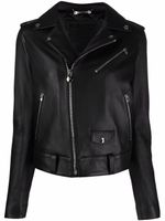 Philipp Plein veste de moto en cuir - Noir