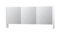 INK SPK3 spiegelkast met 3 dubbel gespiegelde deuren, open planchet, stopcontact en schakelaar 180 x 14 x 74 cm, hoogglans wit