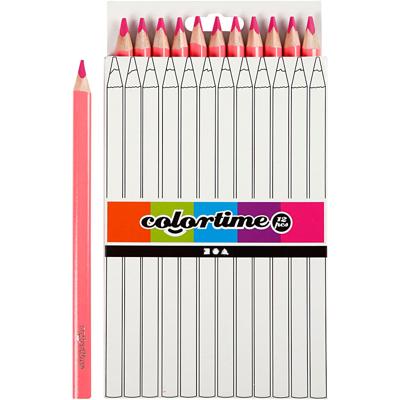 Creativ Company Driehoekige jumbo kleurpotloden - roze, 12st.