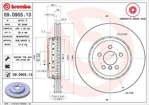 Remschijf BREMBO, Remschijftype: Binnen geventileerd, u.a. für BMW