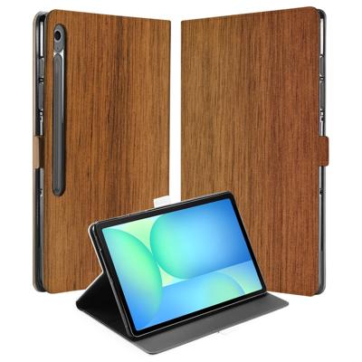 Samsung Galaxy Tab S10 FE Plus | Book Case | Hoesje met Standaard Donker Hout Samsung Galaxy Tab S10 FE Plus | Book Case | Hoesje met Standaard Donker Hout