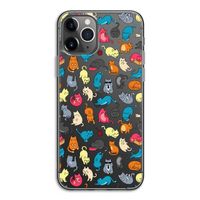 Kleurrijke katten: iPhone 11 Pro Transparant Hoesje